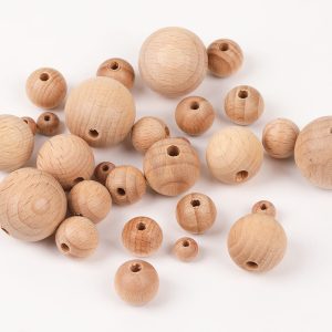 8-30MM Beech Round Beads Log Scattered Beads Diy Kids' Milk Beech Beads