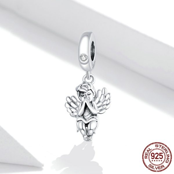 Pure Cute Little Angel S925 Sterling Silver Pendant Ornament Accessories