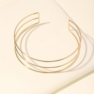 Simple Neck Ornament Hollow Line Cross Collar