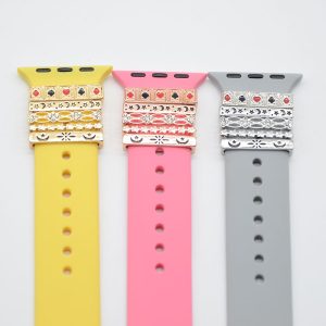 Strap Copper Micro Inlay Decorative Ring Nail Silicone Strap Accessories