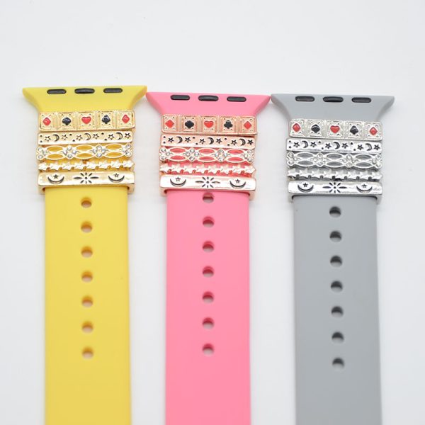 Strap Copper Micro Inlay Decorative Ring Nail Silicone Strap Accessories