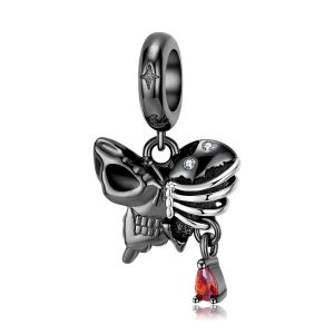 Skull Butterfly Pendant Skull Series Dark Wind Diy Beaded Bracelet 925 Silver