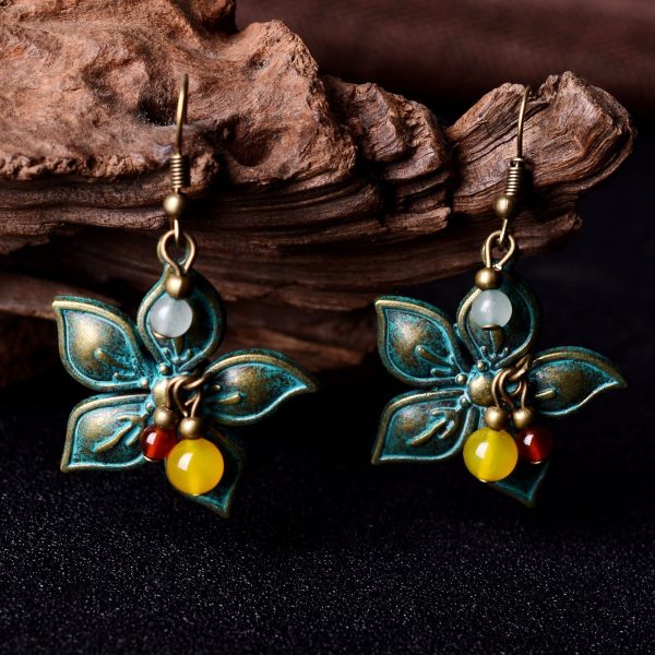 Ethnic Style Elegant Classical Dignified Flowers Earrings