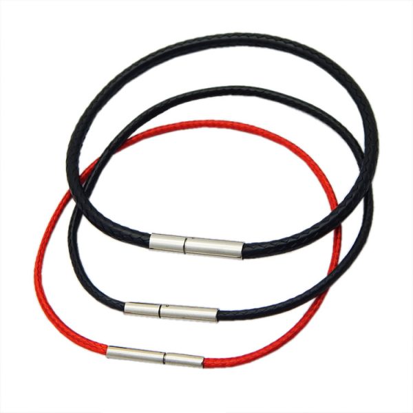 Stainless Steel Buckle Wax Rope Bracelet