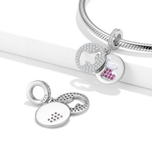 Lucky Socks Pendant Christmas Series S925 Sterling Silver Women's Necklace Bracelet Diy Pendant