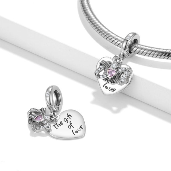 Love Gift 925 Sterling Silver Pendant Hand Matching Bracelet Bracelet Pendant DIY Accessories