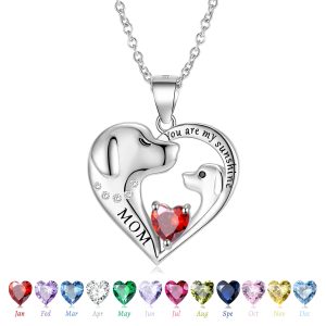 S925 Sterling Silver Cute Dog Necklace Mother's Day Series Sweater Chain