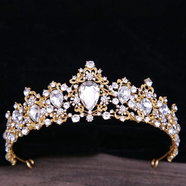 Baroque Rhinestone Crystal Bridal Crown