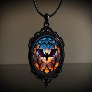 Vintage Gothic Halloween Pendant Necklace