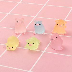 Luminous Three-dimensional Pig Diy Resin Jewelry Accessories