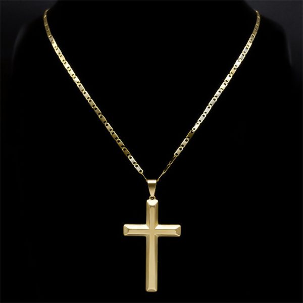 Stainless Steel Large Cross Necklace For Men And Women