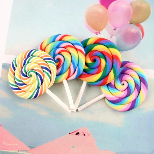 Large Simulation Polymer Clay Candy Toy Accessories Lollipop