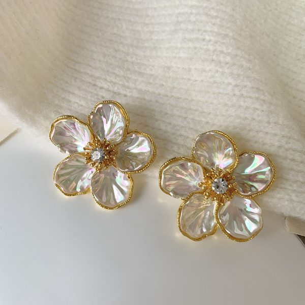 European And American Beautiful Flowers Earrings Women's