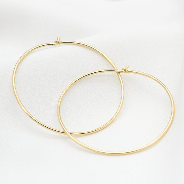 Diy Earrings Accessories Gold-plated Copper Circle Pendant