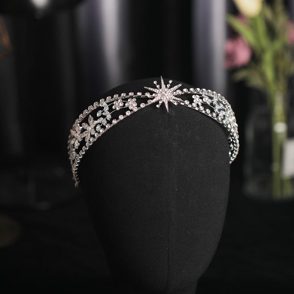Bridal Crown Headdress Rhinestone Zircon Headband Light Luxury Wedding Wedding Accessories