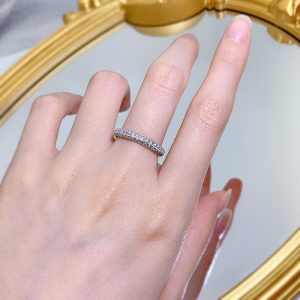 Fashion Simple Series Silver Zircon Full Diamond Ring