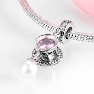 S925 Sterling Silver Beads Creative Tea Set Series Beads Pendant Diy Accessories