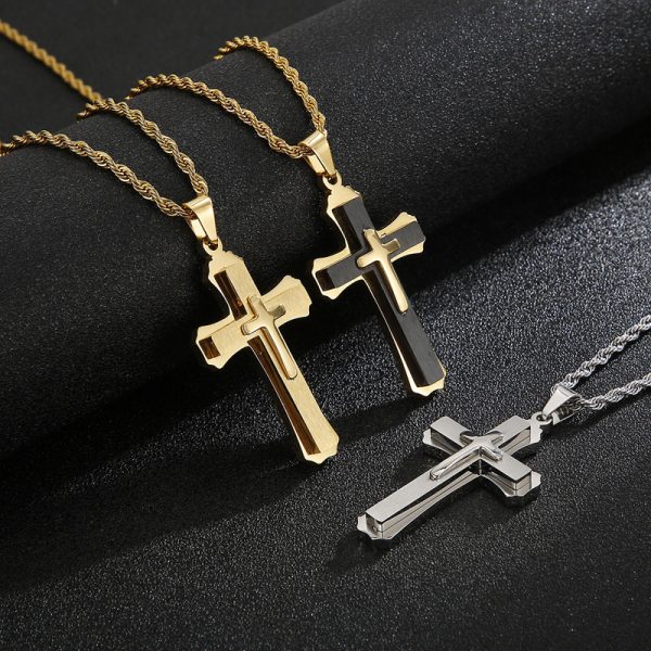 European And American Classic Creative Cross Pendant Necklace