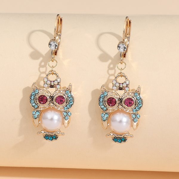 Exquisite Cute Owl Earrings Eardrops Female