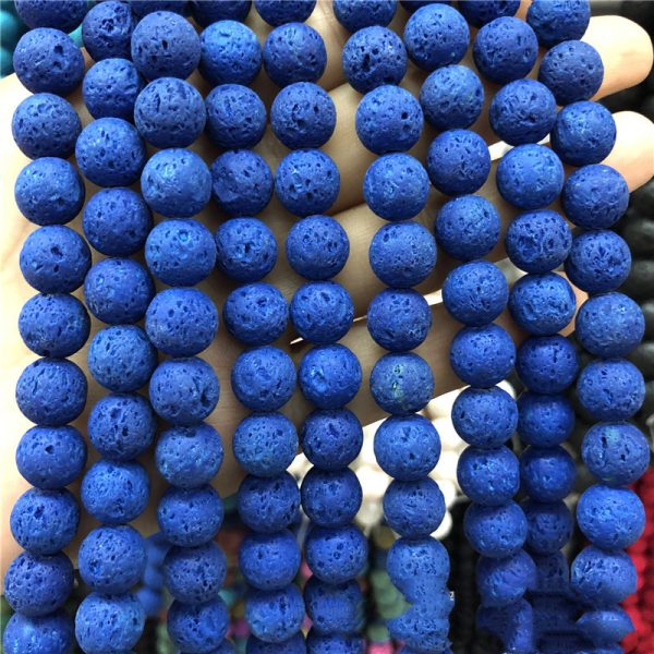 Colorful Volcanic Rock Scattered Beads Natural Stone Round Beads Diy Accessories