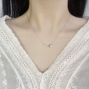 S925 Sterling Silver Carnation Necklace For Women