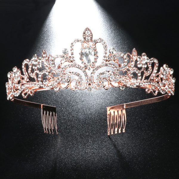 Bridal Alloy Diamond Belt Comb Crown Princess Birthday Party