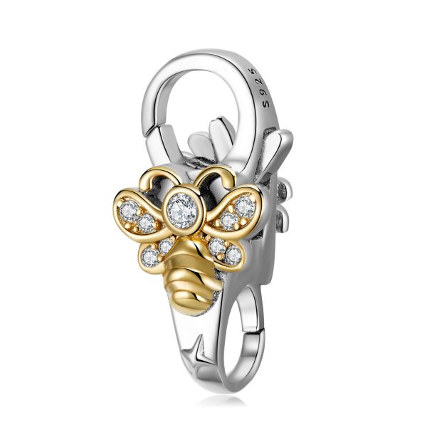 Bee Lobster Buckle Gold-plated S925 Sterling Silver Personality Diy Accessories