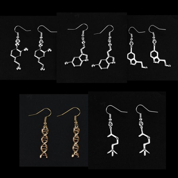 Fashion Molecule Helix Simple Earrings