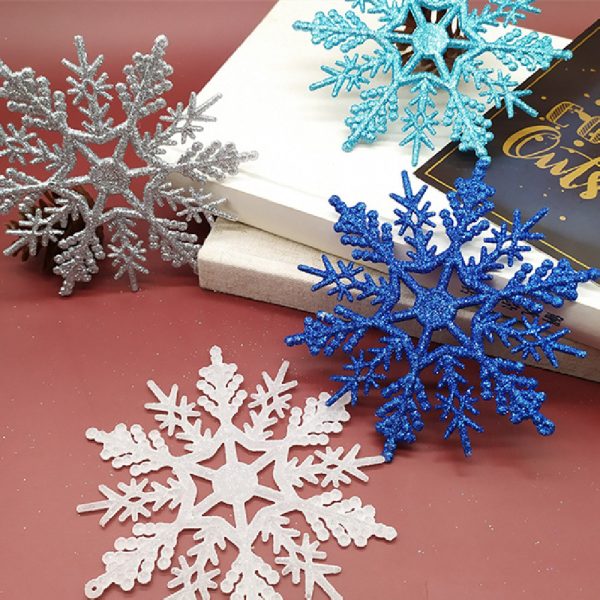 Christmas Decoration Supplies Snowflake Plastic Layout Window Stickers