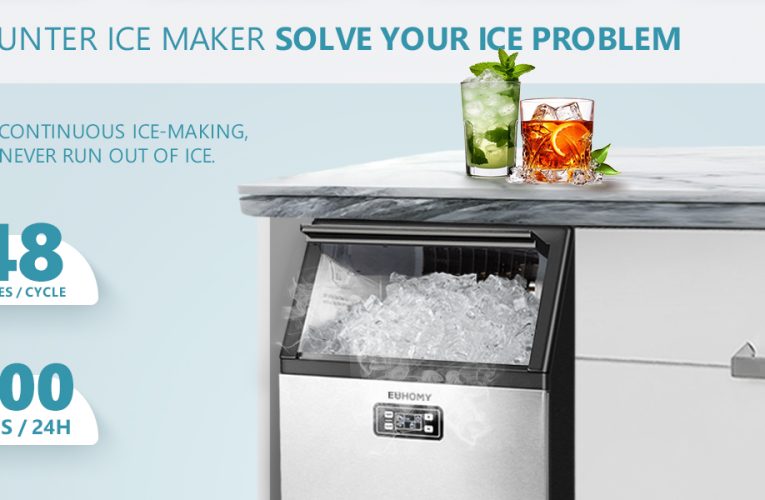 Commercial Ice Maker Machine, 2K+ Bought in Past Month, Original Price: $329, Now: $197. 100lbs/24H Stainless Steel Under Counter ice Machine with 33lbs Ice Storage Capacity, Freestanding Ice Maker